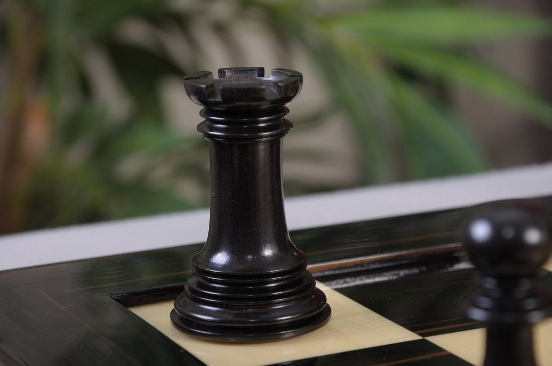 Staunton Benevento Chess Set, Box and Board Combination - Ebony