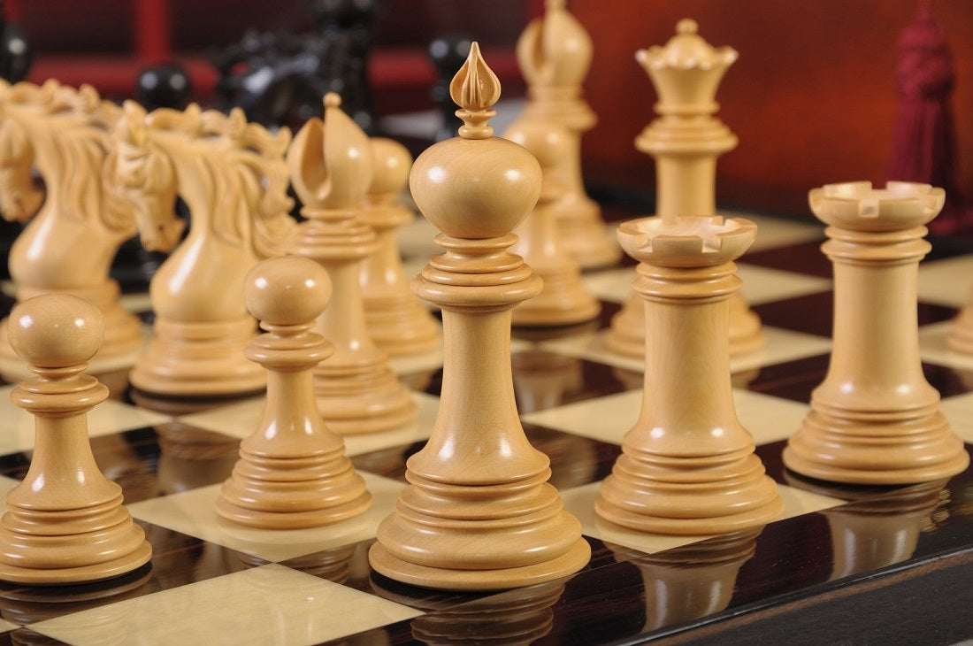 Staunton Benevento Chess Set, Box and Board Combination - Ebony