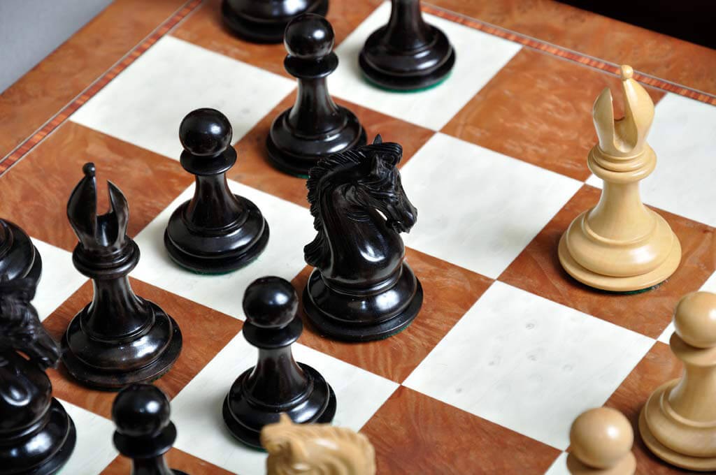 Staunton Imperial Collector Chess Set, Box and Board Combination - Ebony