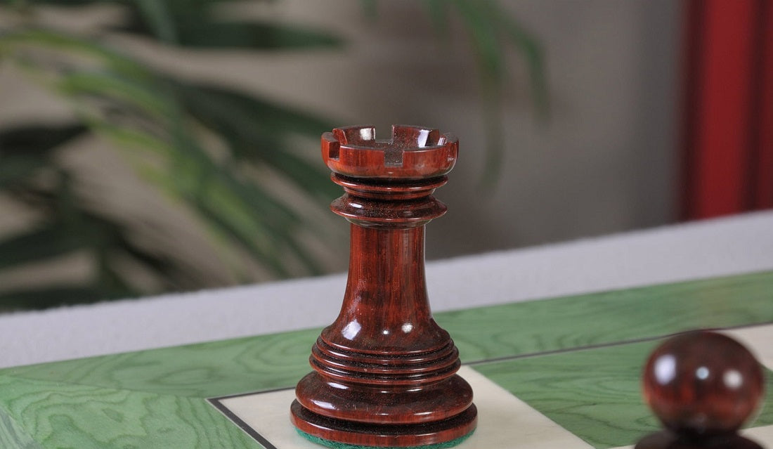 Staunton Preston Chess Set, Box and Board Combination - Blood Rosewood