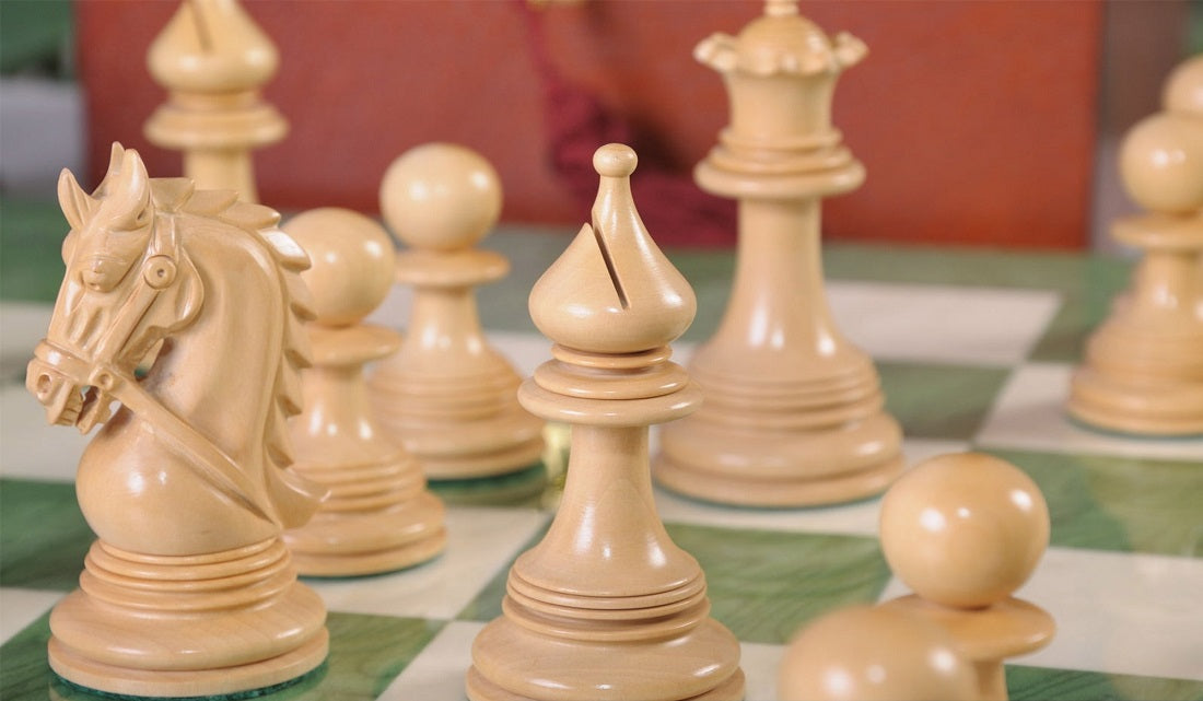 Staunton Preston Chess Set, Box and Board Combination - Blood Rosewood