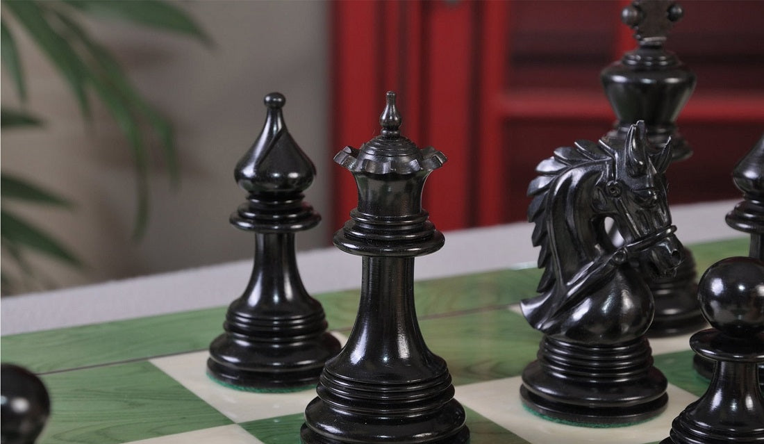 Staunton Preston Chess Set, Box and Board Combination - Ebony