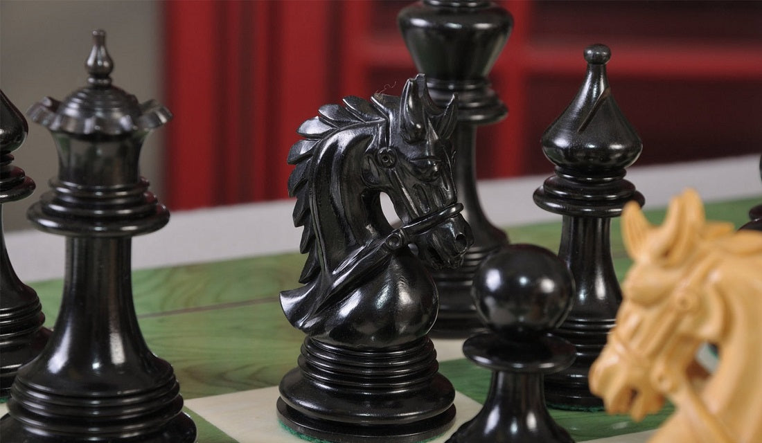 Staunton Preston Chess Set, Box and Board Combination - Ebony