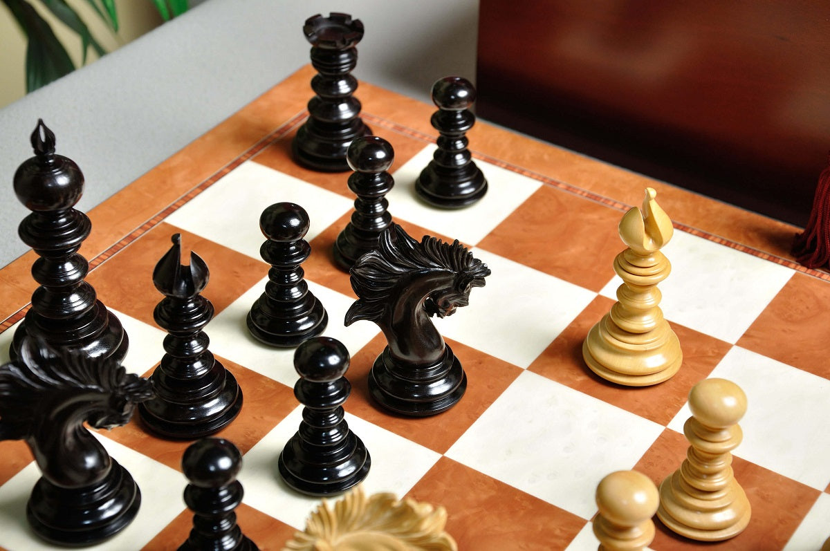 Staunton Savano Chess Set, Box and Board Combination - Ebony
