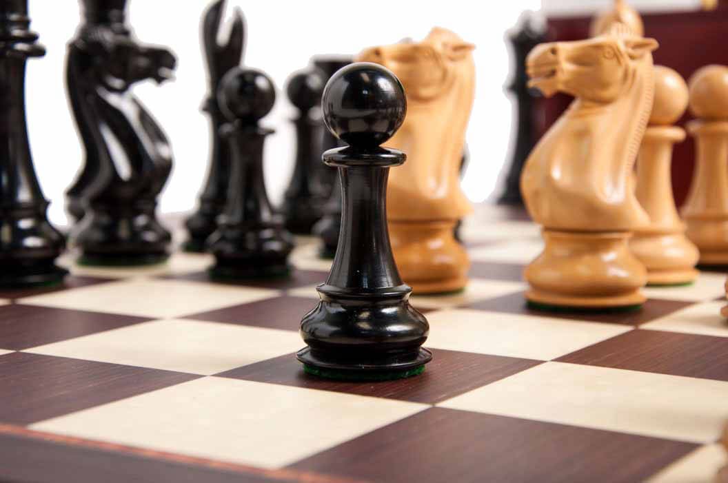 Staunton St. Petersburg Chess Set, Box and Board Combination - Ebony