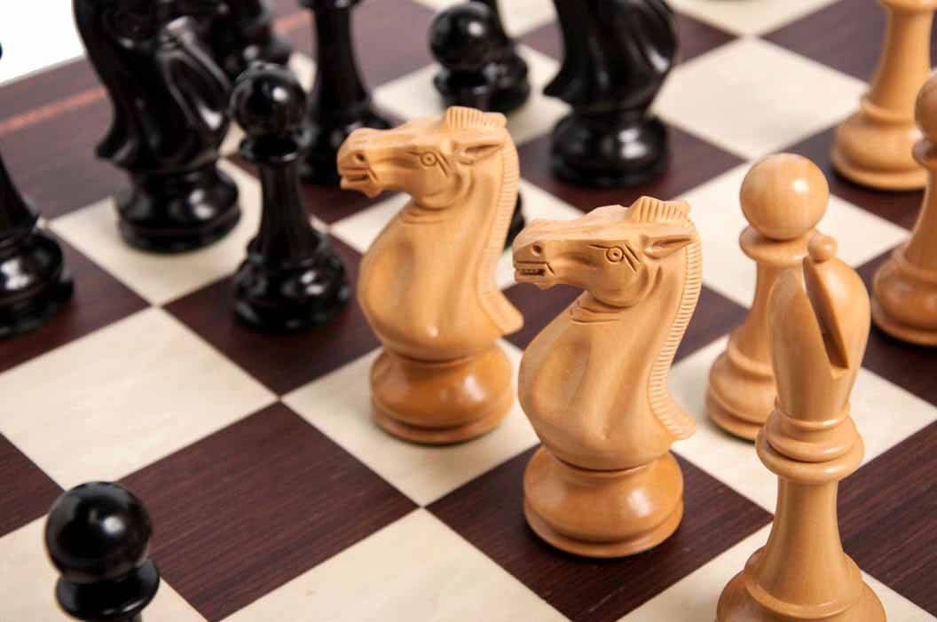 Staunton St. Petersburg Chess Set, Box and Board Combination - Ebony