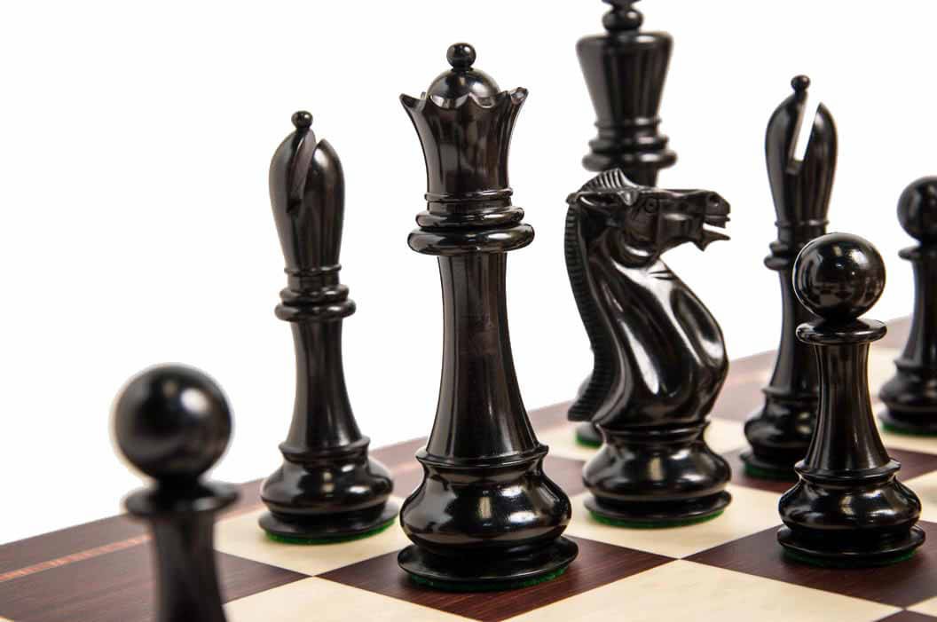 Staunton St. Petersburg Chess Set, Box and Board Combination - Ebony