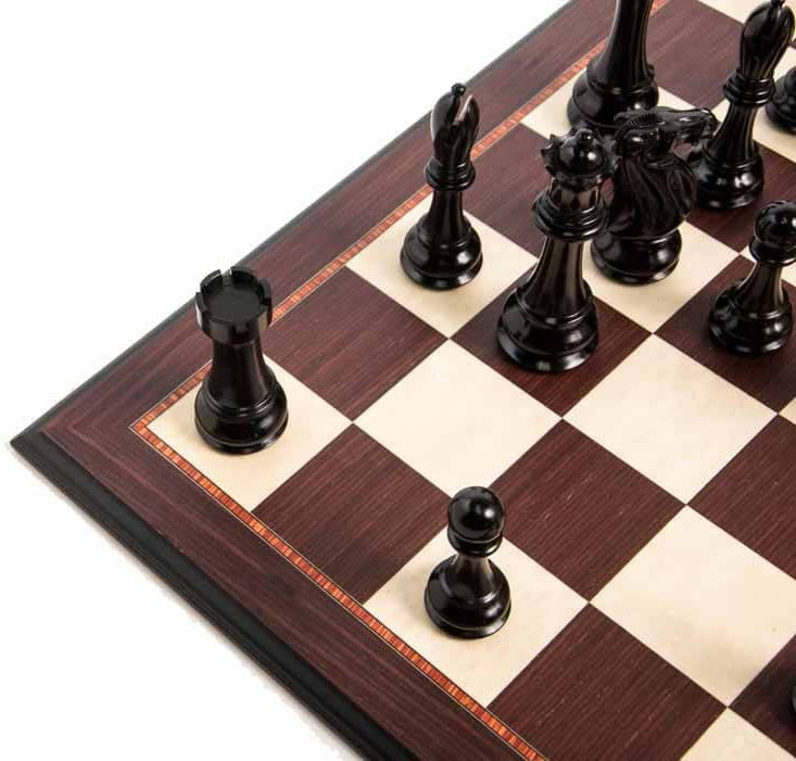Staunton St. Petersburg Chess Set, Box and Board Combination - Ebony
