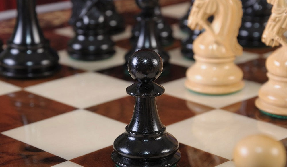 Staunton Sultan Chess Set, Box and Board Combination - Ebony