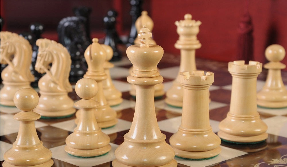 Staunton Sultan Chess Set, Box and Board Combination - Ebony