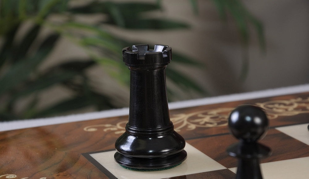 Staunton Sultan Chess Set, Box and Board Combination - Ebony