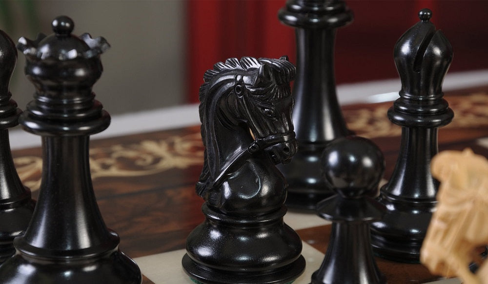 Staunton Sultan Chess Set, Box and Board Combination - Ebony