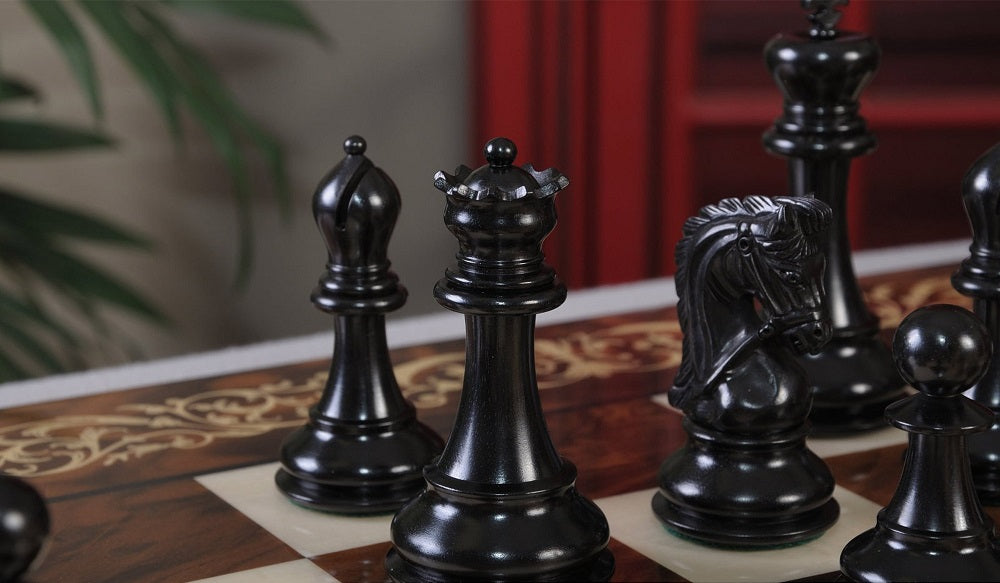 Staunton Sultan Chess Set, Box and Board Combination - Ebony