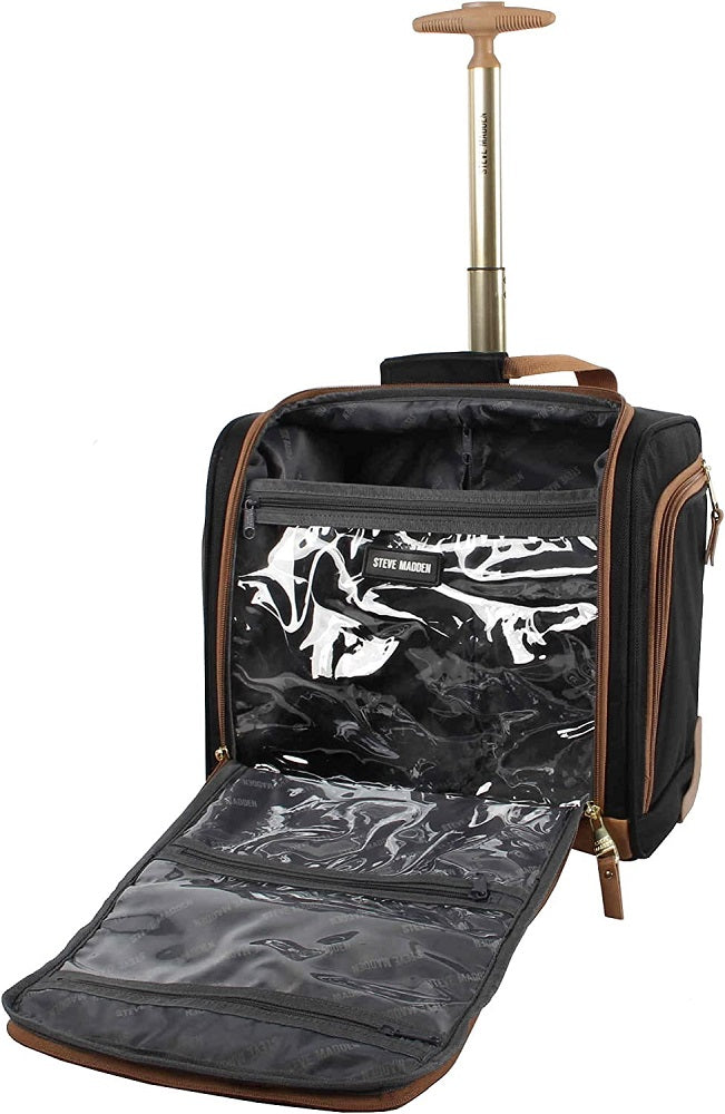 Steve Madden Harlo Black 3-Piece Under Seat Luggage Set