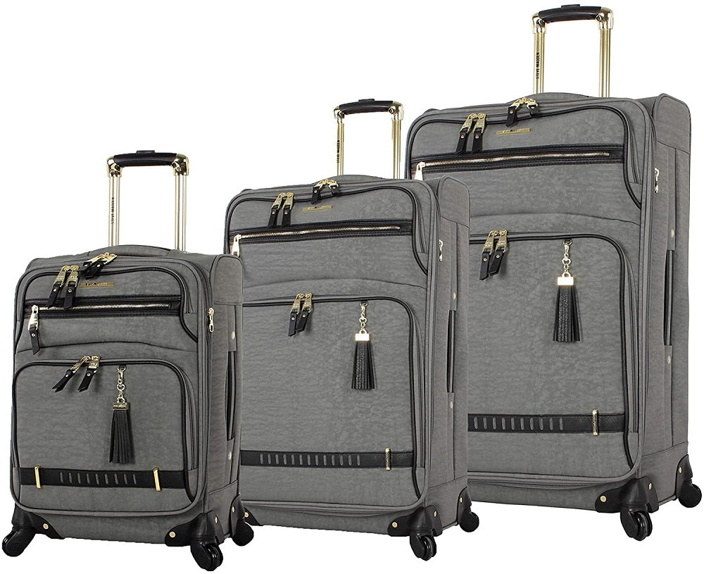 Steve Madden Peek-A-Boo Grey 3-Piece Luggage Set
