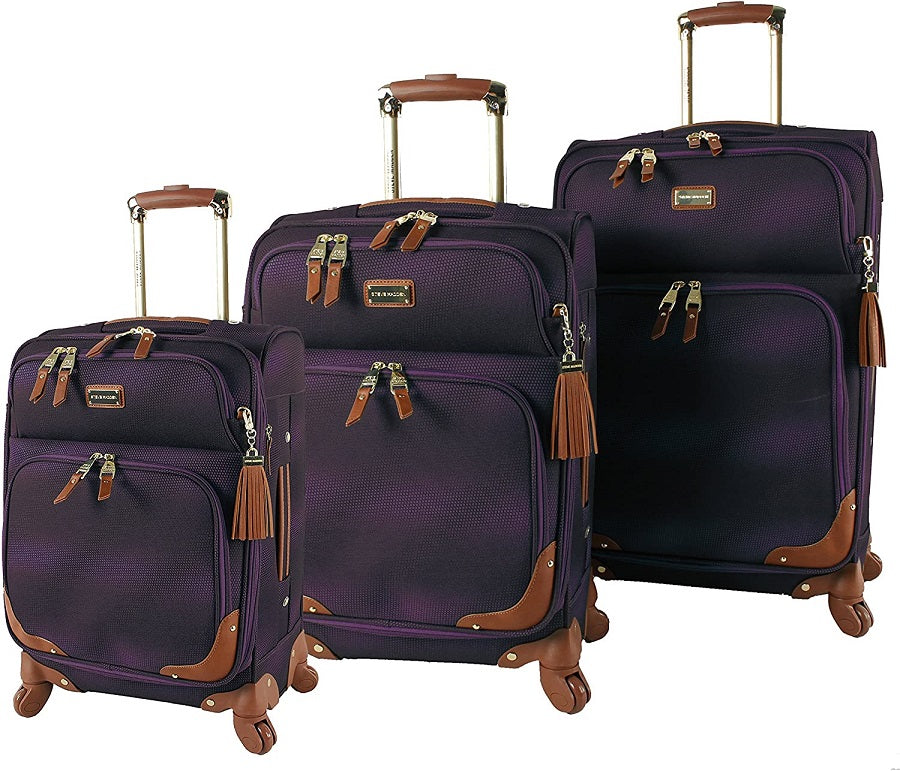 Steve Madden Shadow Purple 3-Piece Luggage Set
