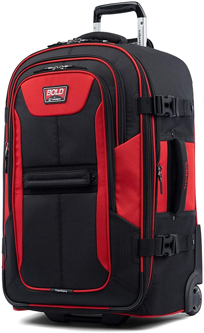 Travelpro Bold 25" Expandable Rollaboard in Red/Black