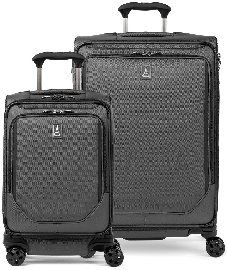 Travelpro Crew Classic 2-Piece Luggage Set - Compact Carry-On / Medium Check-In in Titanium Grey