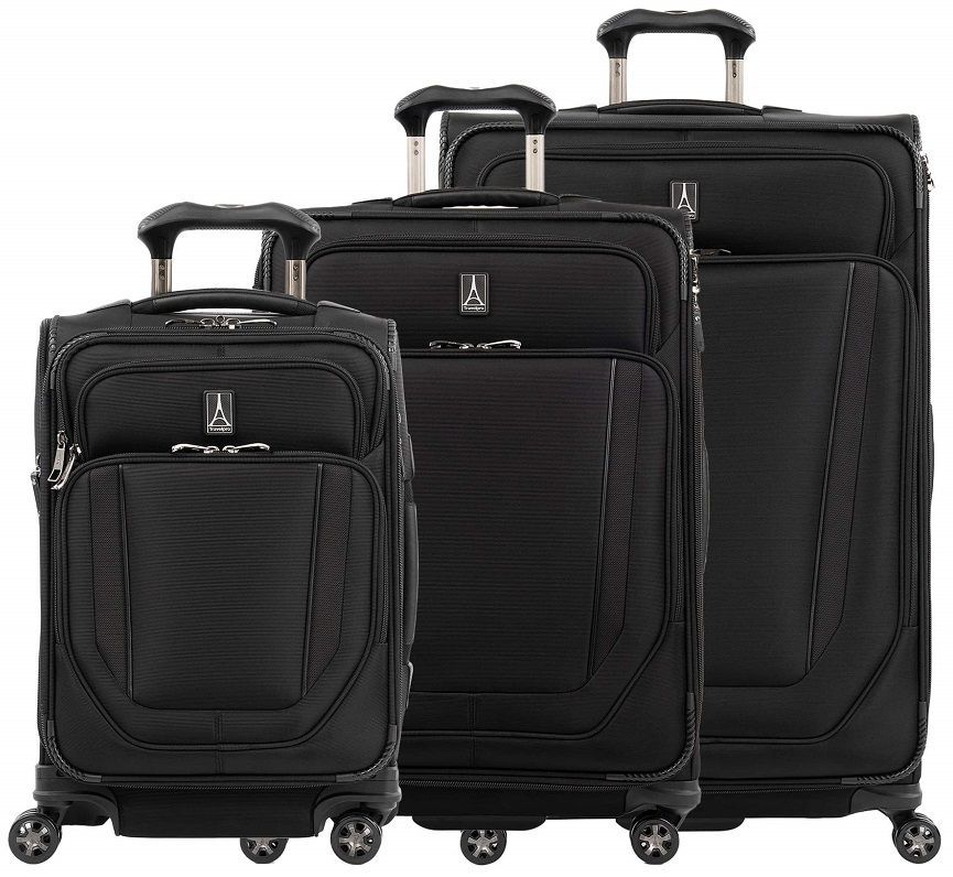 Travelpro Crew Versapack Max 3-Piece Luggage Set in Jet Black