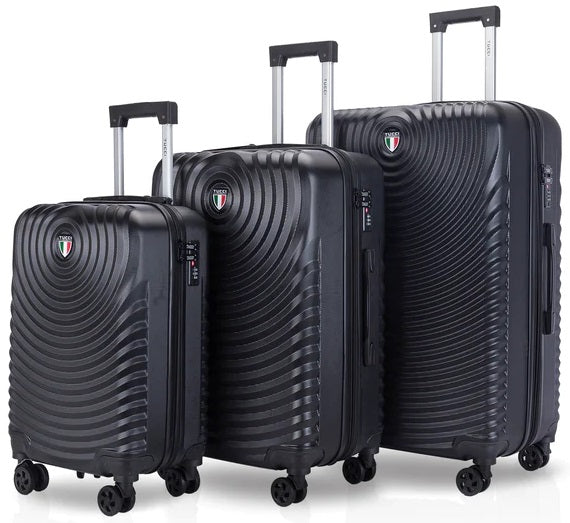 Tucci 3-Piece Luggage Set - Genesi in Black