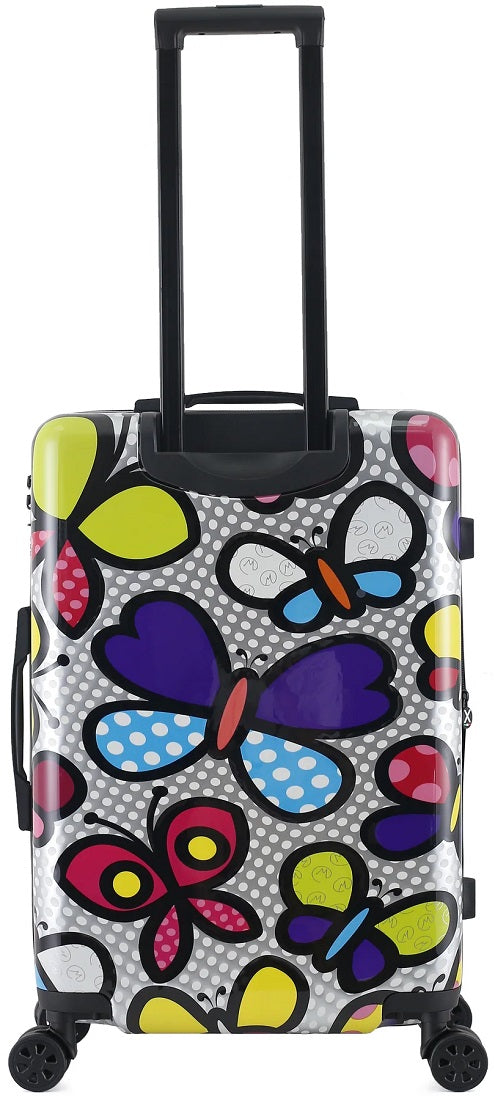 Tucci 3-Piece Luggage Set - Pop Art Butterfly
