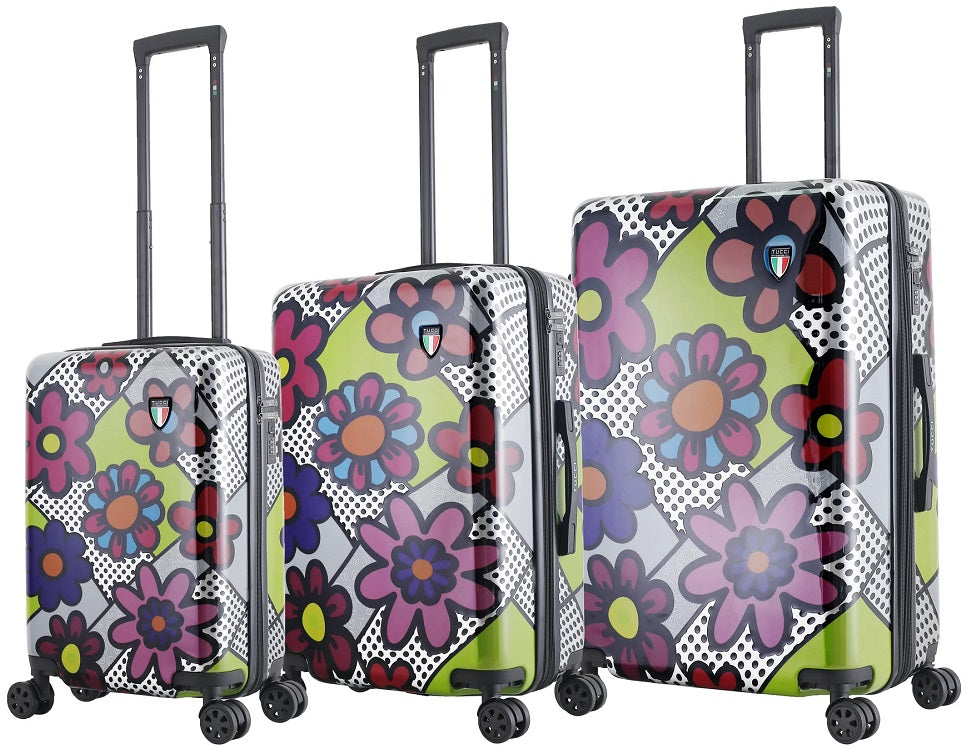 Tucci 3-Piece Luggage Set - Pop Art Flower