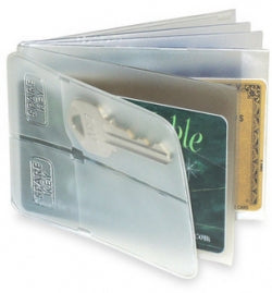 Wallet Insert for Pass Case Type Billfolds with Spare Key Tabs